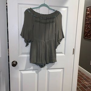 Olive green romper